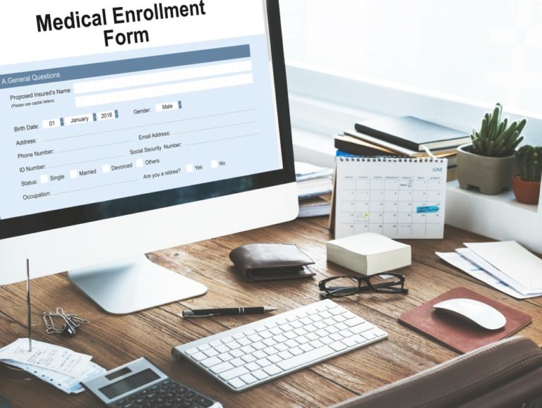 medical enrollment form document medicare concept min